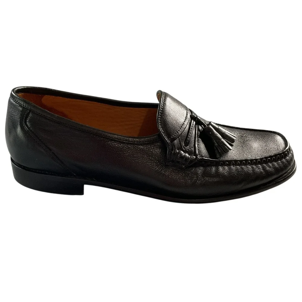 Sandro‎ Moscoloni Telly Jac Black Leather Slip On Tassel Loafers Men's Size 11 D